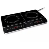 Doppel Induktionskochplatte 3500W 2 Kochfelder Timer Touch Display Topferkennung