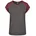 Raglan lässiges Raglan T-Shirt für Frauen Regular Fit erhältlich in charcoal/redwine XL