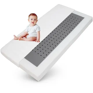 Sleepneo Kindermatratze 60x120 mit Trittkante, Höhe 11cm, Bezug waschbar, Oeko TEX & CertiPUR Zertifiziert, Kinder Baby-Matratze 60x120 für Kinderbett und Babybett