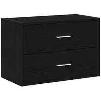 VidaXL Schrank mit 2 Schubladen Schwarz Eichen-Optik 60x31x40 cm