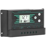 Solarregler Solarpanel Regler Laderegler Wasserdichter Solarregler Solarpanel Controller WM-Dual USB LCD Display 30A 12V/24V(z30)