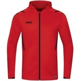 Trainingsjacke mit Kapuze rot/schwarz 3XL