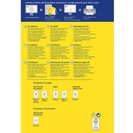 Avery Zweckform CD/DVD-Etiketten L7760-25 Weiß 117 mm 25 Blatt 50 St.