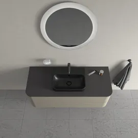 Duravit Happy D.2 Plus Konsolenwaschtischunterbau wandhängend 1300x550 mm, 2 Schubkästen, für Aufsatzbecken, steingrau Seidenmatt