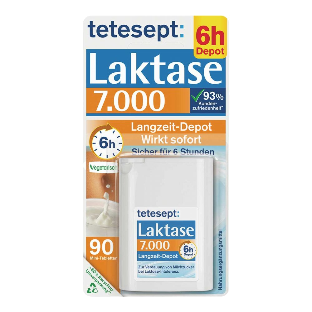 TETESEPT Langzeit Laktase 7.000 Tabletten 90 St