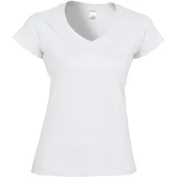 Gildan Damen V-Neck T-Shirt \64V00L\" white M