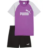 Puma Jungen ESS No.1 Logo Poly Tee and Shorts Set B Gestrickte Anzüge, Wild Berry, 152