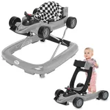 ib style Babywalker Speedster 2in1, Gehfrei, abnehmbare Lauflernhilfe Baby, Höhenverstellbar, Grau