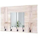 Mendler Garderobenpaneel HWC-C89 Braun