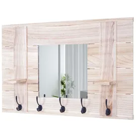 Mendler Garderobenpaneel HWC-C89 Braun