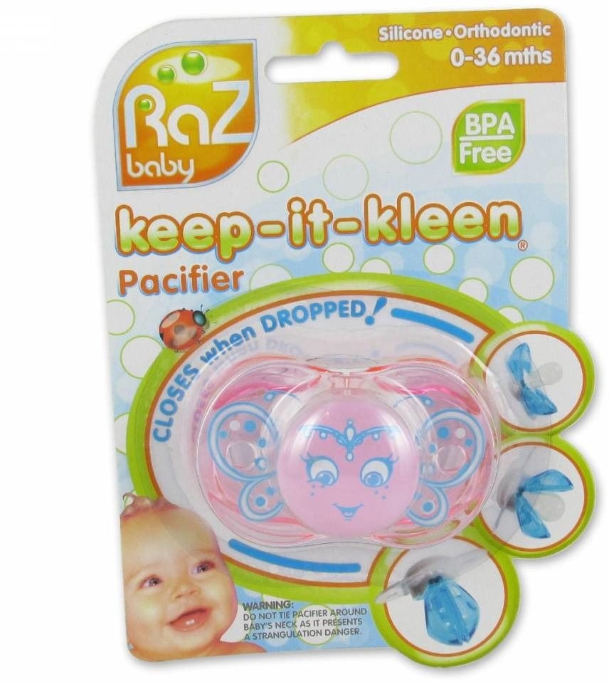 Raz Baby® Keep It Kleen Sucette Betty Papillon Rose 1 pc(s) Sucette(s)
