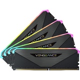 Corsair Vengeance RGB RT 64 GB (4 x 16 GB) DDR4 3.600MHz C18 Arbeitsspeicher (Dynamische RGB-Beleuchtung, Optimiert für AMD 300/400/500 Series, Kompatibilität mit Intel 300/400/500 Series) Schwarz