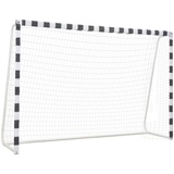 vidaXL Fußballtor 300 x 200 x 90 cm Metall Schwarz und Weiß