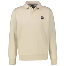 Lerros Langarm-Poloshirt in Übergrössen - Foam White - 3XL