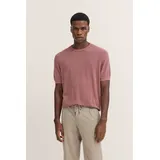 Bugatti T-Shirt mit Wabenstruktur rot