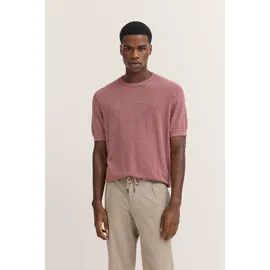 Bugatti T-Shirt mit Wabenstruktur rot