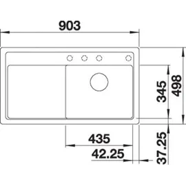Blanco Zenar 5 S-F felsgrau