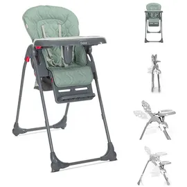 Lorelli Kinderhochstuhl Dulce Sitzhöhe verstellbar, faltbar, 5-Punkt-Gurt, Korb grün