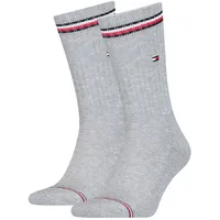 TOMMY HILFIGER Herren Sportsocken, 2er Pack - Iconic Sock, Tennissocken Grau 39-42