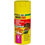 JBL PRONOVO RED GRANO, Hauptfutter für Goldfische von 8-20 cm, Fischfutter-Granulat, Klickdosierer, Größe M, 250 ml