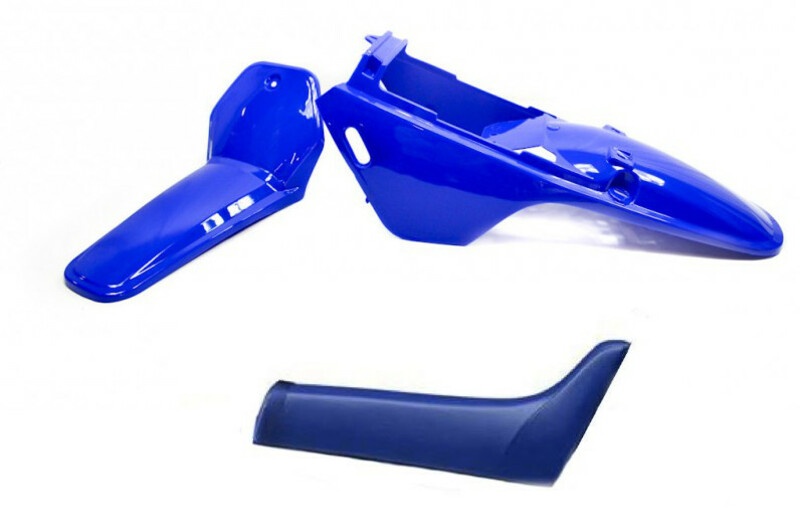 A.R.T. Originele blauwe kleur plastic kit met blauw compleet zadel Yamaha PW80