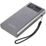 VOLTCRAFT PB PD65WLCD-20000 Powerbank 20000 mAh Fast Charge, USB PD 2.0 LiPo Grau (metallic)