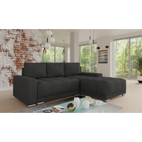 Sofnet Ecksofa Pavo, mit Schlaffunktion und Bettkasten, L-Form Couch, Polstersofa, Schlafsofa mit Bonell-Federkern schwarz