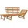 vidaXL Gartenbank 190 x 64 x 74 cm Braun