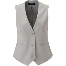 Aniston CASUAL ANISTON CASUAL, Damen, Gr. 38, grau (hellgraumeliert), Web, Obermaterial: 63% Polyester, 33% Viskose, 4% Elasthan. Futter: 100% Polyester, meliert, unifarben, figurbetont taillenbedeckt, V-Ausschnitt, Westen Anzugweste, mit tonigen Knöpfen zu schließen