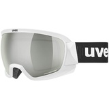 Uvex contest CV Skibrille für Damen und Herren - konstraststeigernd - verzerrungsfreie Sicht - white matt/silver-green - one size