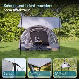 Skandika Sonnensegel Spirit 740 x 310 cm | Wetterschutz mit Teleskopstangen,