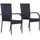 vidaXL Gartenstuhl 55 x 53 x 95 cm schwarz 2 St.