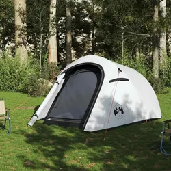 vidaXL Tunnel-Campingzelt 3 Personen Weiß Dunkel Wasserdicht