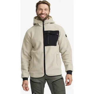 Sherpa Hoodie Herren Beige Khaki, Größe:XL - Herren > Oberteile > Fleece & Midlayers - Beige