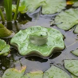 MARELIDA Teichdeko Schwimmfrosch Dekofigur Frosch für Teich Wasserschale 7,8cm