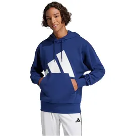 adidas Essentials Big Logo French Terry Kapuzenpullover Dark Blue / White XS