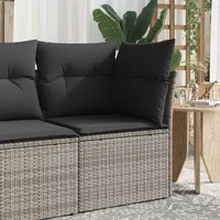 Festnight Gartenlounge Ecksofa mit Stauraum Balkon Sofa Rattan Sofa Balkon Lounge Klein Gartensofa Garten Lounge Sofa Outdoor Rattansofa Balkonmöbel Gartenmöbel Balkonlounge Loungemöbel