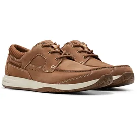 CLARKS Herren Sailview Lace, Hellbraunes Nubuk, 42.5 EU