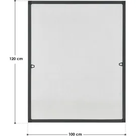 Juskys Fliegenschutzgitter mit Aluminiumrahmen 100 x 120 cm anthrazit