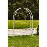 KUHEIGA Verzinkter Rosenbogen Metall, B:150cm / H:230cm, Rankbogen Zink, Metall-Bogen