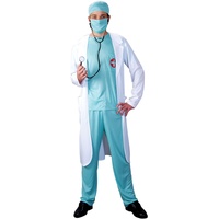 Foxxeo Arzt Kostüm für Erwachsene - Chirurg Herren Arztkittel Damen Doktor OP Kittel Arztverkleidung Größe XXXL