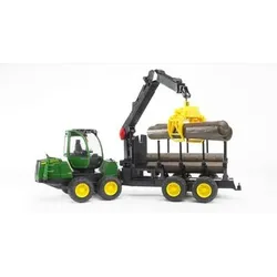 BRUDER 02133 John Deere 1210E Rückezug mit 4 Baumstämmen und Holzgreifer