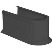 Fackelmann Siphonabdeckung Schwarz – Verstellbare Verkleidung aus Kunststoff, 11 cm zuschneidbar für eine perfekte Passform