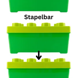 LEGO Aufbewahrungsbox 2-tlg.  Mittelgroß  Grün/Gelb