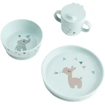Done by Deer Foodie Geschirr-Set mit Saugnapf Blau