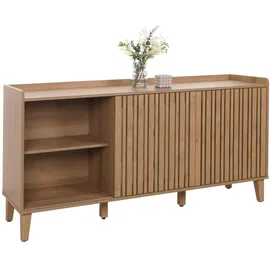 Mendler Sideboard HWC-M48 150 x 81 x 40 cm Beige / Weiß
