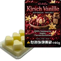 WonderWax Duftwachs Wax Melts für Duftlampe, 6 Herzen Duftmelt Wachsmelt Sojawachs Duftwachs Würfel für Raumdüfte, Wachs Duftöl Winter Indoor Schmelzen für Aromalampe Kirsch Vanille