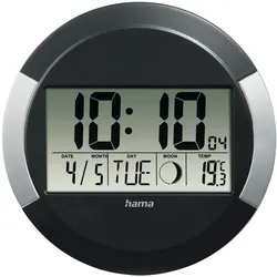 Hama Funkuhr Ischia 00222214 24,5cm schwarz/si