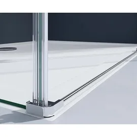 doporro Eck-Duschkabine Eckdusche 100x140x190cm Glasdusche ESG-Sicherheitsglas Klarglas inkl. Easy-Clean-Beschichtung Rav04K - Transparent