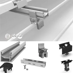 K2 Systems SeamClamp Set für 9 Module auf Winkelfalz-Dach PV Unterkonstruktion